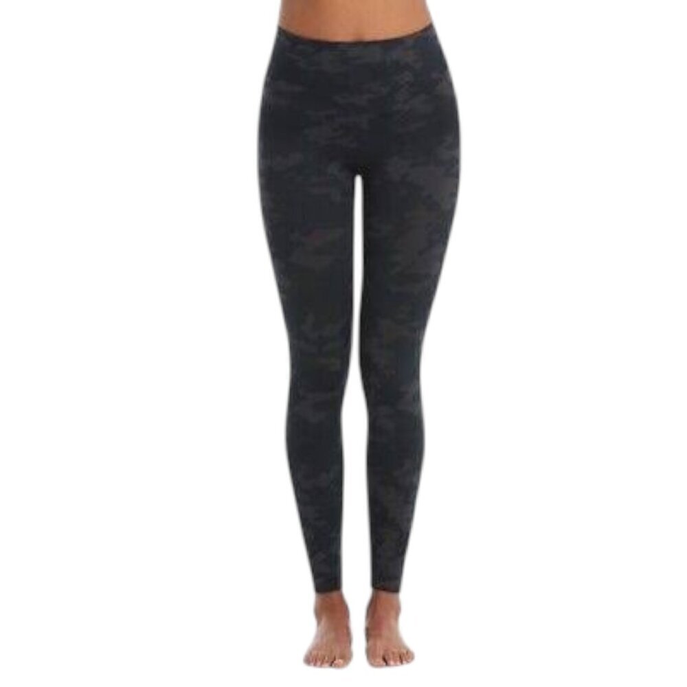Spanx Ecocare Seamless Grey Camo Leggings Large